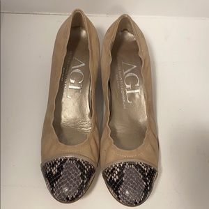 AGL Suede Low punk with snakeskin cap toe 40.5